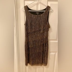 Fancy gold and black layered dress size 10